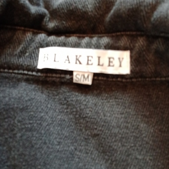 Coolest Blakeley Black Deconstructed Jean jacket Sz S/M - Picture 8 of 9